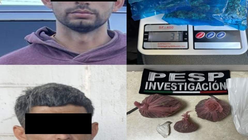 Acciones de prevención de la Policía Estatal derivan en aseguramiento de dos personas en Hermosillo